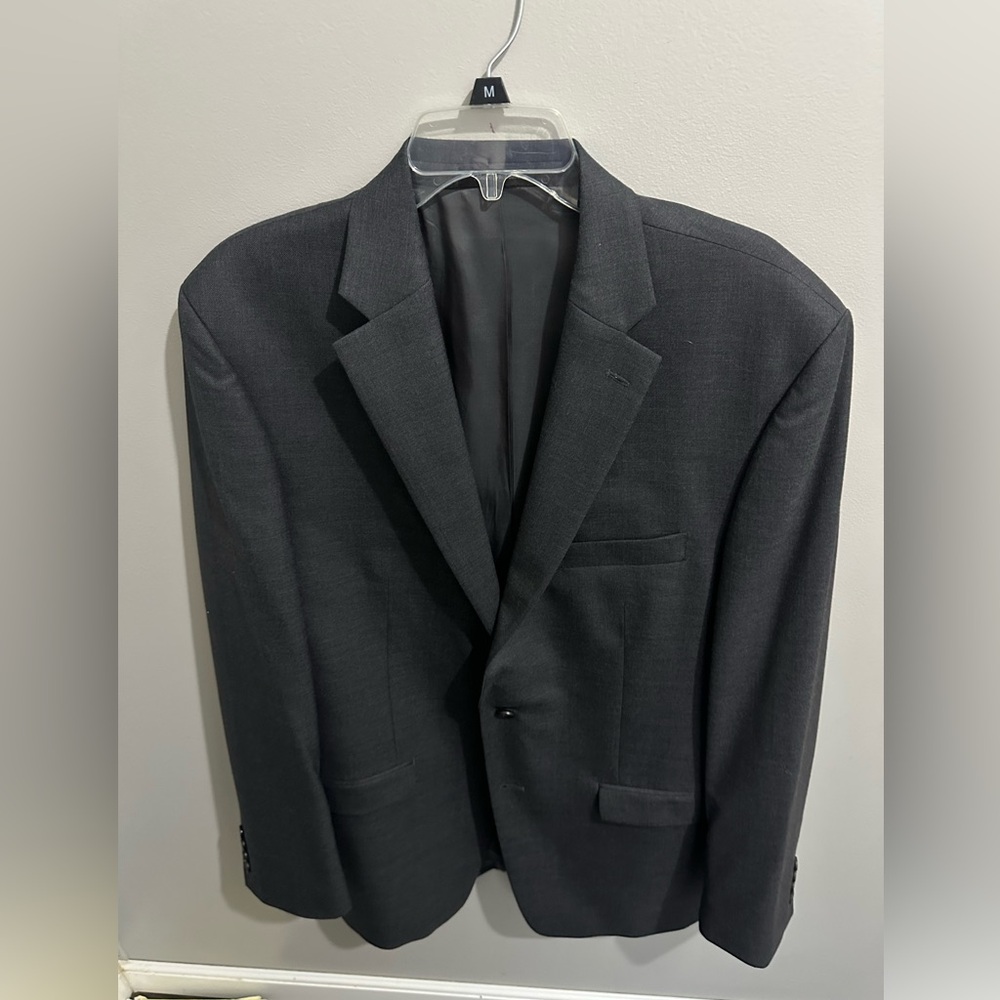 LRL‎ Ralph Lauren Size 42L Grey Wool Sport Coat Suit Jacket Blazer
